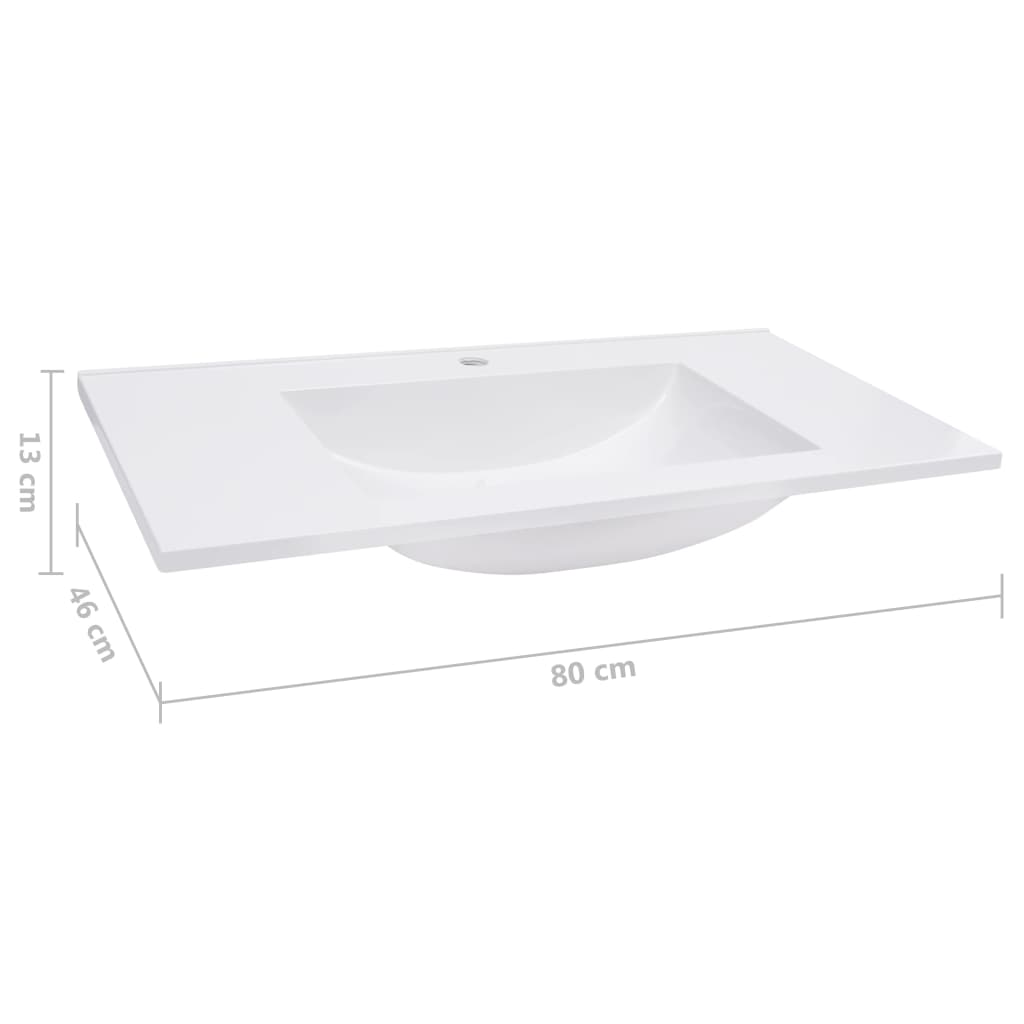 Νιπτήρας Ένθετος Λευκός 800 x 460 x 130 χιλ. από SMC