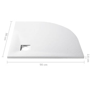 Βάση Ντουζιέρας Λευκή 90 x 90 εκ. από SMC