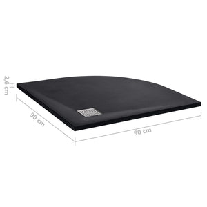 Βάση Ντουζιέρας Μαύρη 90 x 90 εκ. από SMC - PAKOBAZAAR