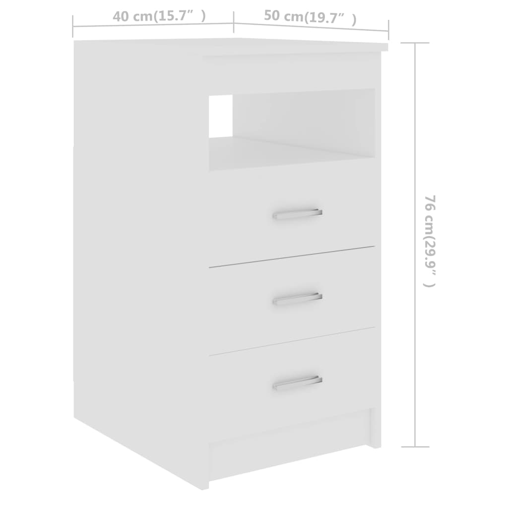 Γραφείο Λευκό 140 x 50 x 76 εκ. από Επεξ. Ξύλο - PAKOBAZAAR