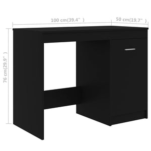 Γραφείο Μαύρο 140 x 50 x 76 εκ. από Επεξ. Ξύλο - PAKOBAZAAR