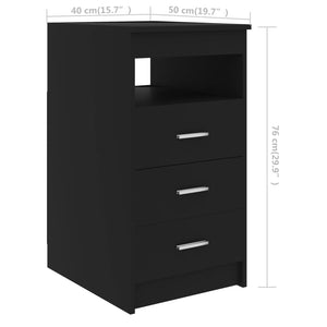 Γραφείο Μαύρο 140 x 50 x 76 εκ. από Επεξ. Ξύλο - PAKOBAZAAR