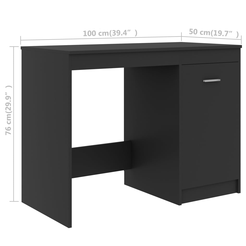 Γραφείο Γκρι 140 x 50 x 76 εκ. από Επεξ. Ξύλο