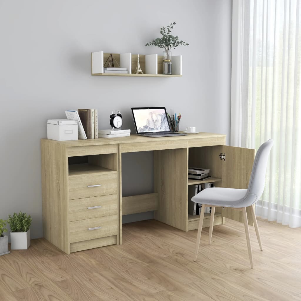Γραφείο Χρώμα Sonoma Δρυς 140 x 50 x 76 εκ. από Επεξ. Ξύλο - Pakobazaar