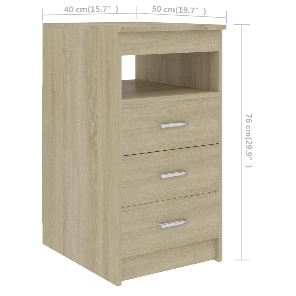 Γραφείο Χρώμα Sonoma Δρυς 140 x 50 x 76 εκ. από Επεξ. Ξύλο - Pakobazaar