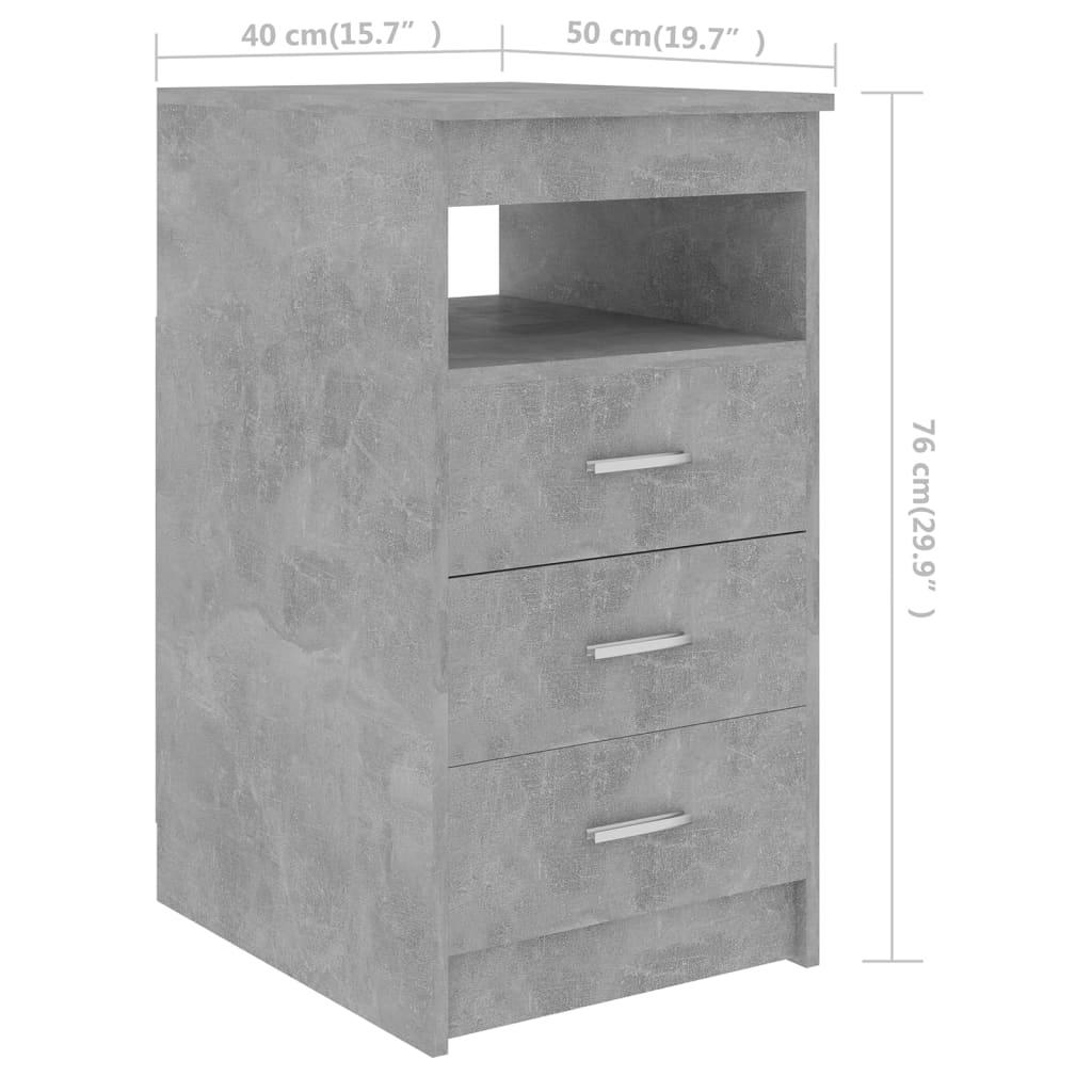 Γραφείο Γκρι Σκυροδέματος 140 x 50 x 76 εκ. από Επεξ. Ξύλο - PAKOBAZAAR