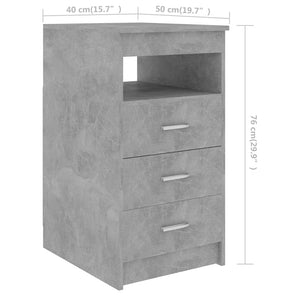 Γραφείο Γκρι Σκυροδέματος 140 x 50 x 76 εκ. από Επεξ. Ξύλο - PAKOBAZAAR