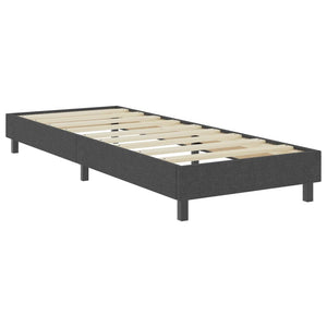 Κρεβάτι Boxspring Σκούρο Γκρι 100 x 200 εκ. Υφασμάτινο - PAKOBAZAAR