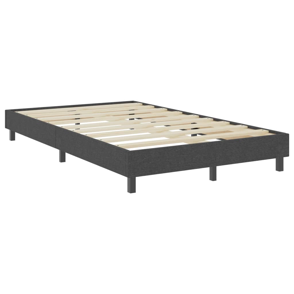 Κρεβάτι Boxspring Σκούρο Γκρι 120 x 200 εκ. Υφασμάτινο - PAKOBAZAAR