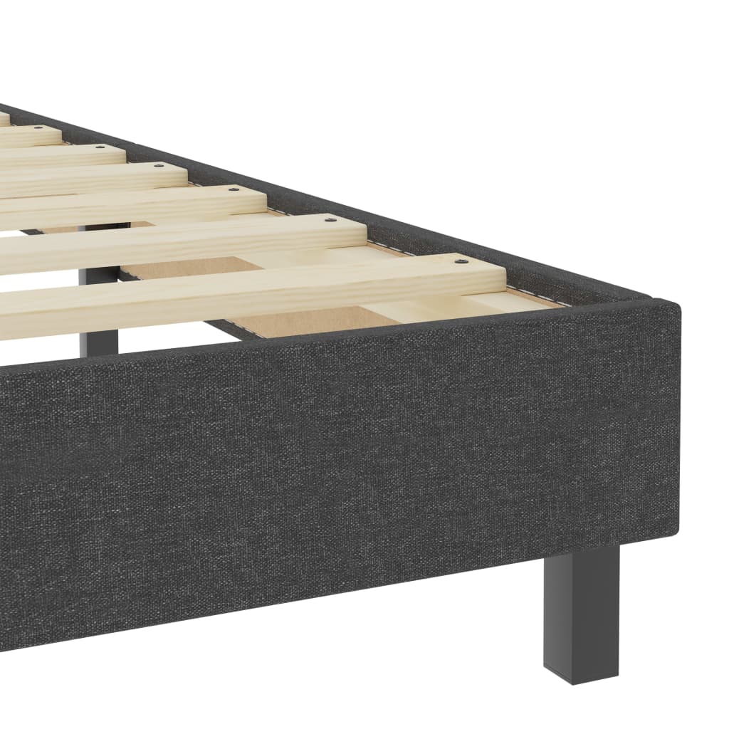 Κρεβάτι Boxspring Σκούρο Γκρι 200 x 200 εκ. Υφασμάτινο - Pakobazaar