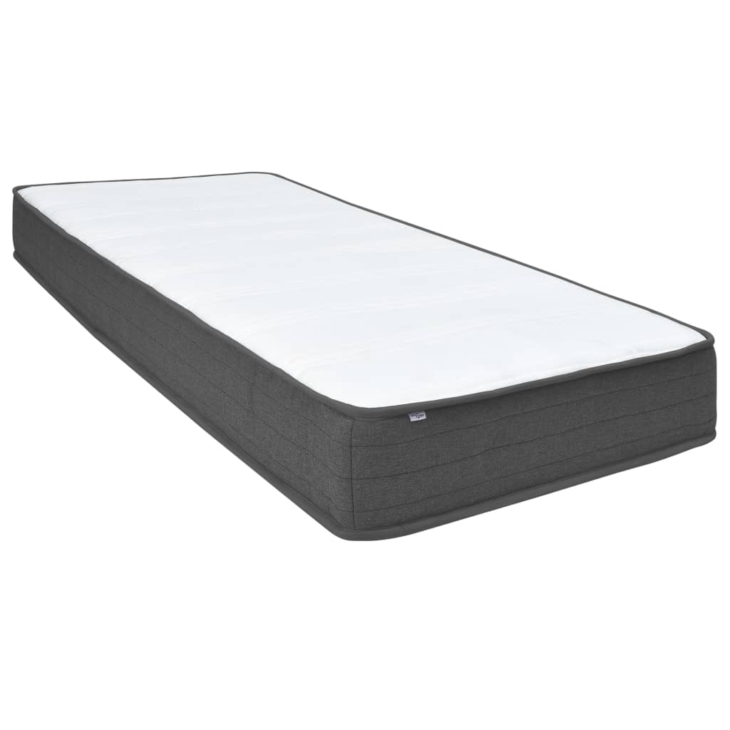 Κρεβάτι Boxspring Σκούρο Γκρι 200 x 200 εκ. Υφασμάτινο - Pakobazaar
