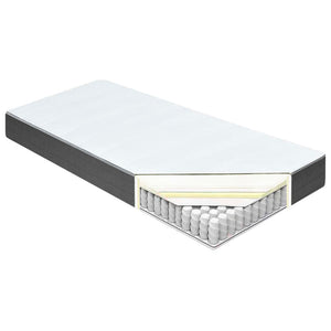 Κρεβάτι Boxspring Σκούρο Γκρι 200 x 200 εκ. Υφασμάτινο - Pakobazaar