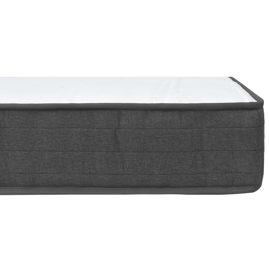 Κρεβάτι Boxspring Σκούρο Γκρι 200 x 200 εκ. Υφασμάτινο - Pakobazaar