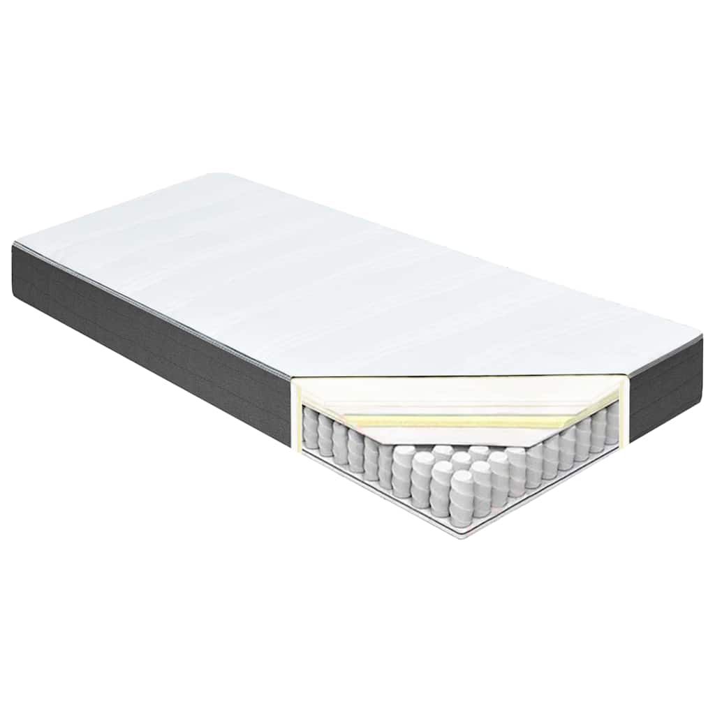 Κρεβάτι Boxspring Σκούρο Γκρι 90 x 200 εκ. Υφασμάτινο