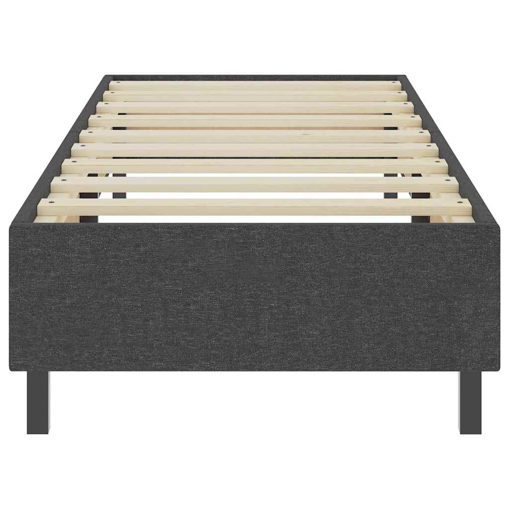 Κρεβάτι Boxspring Σκούρο Γκρι 90 x 200 εκ. Υφασμάτινο