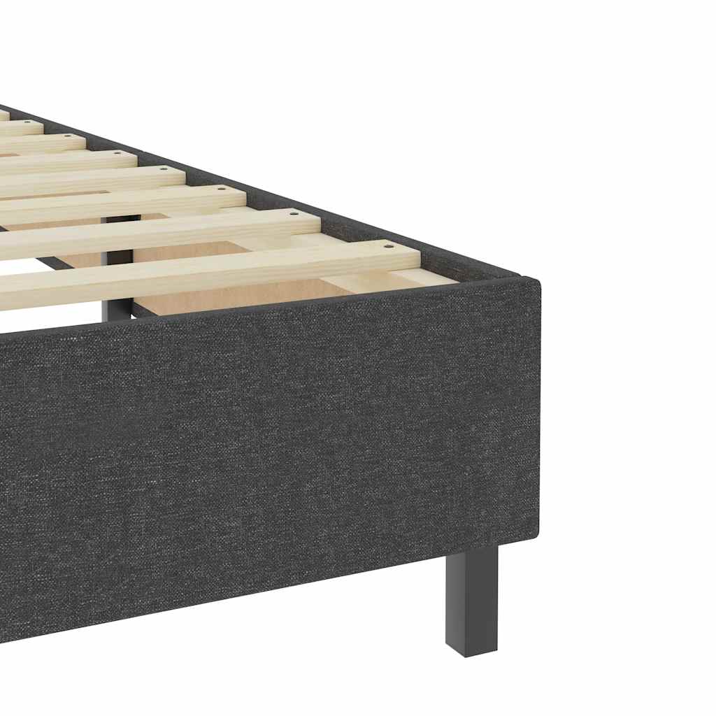 Κρεβάτι Boxspring Σκούρο Γκρι 90 x 200 εκ. Υφασμάτινο