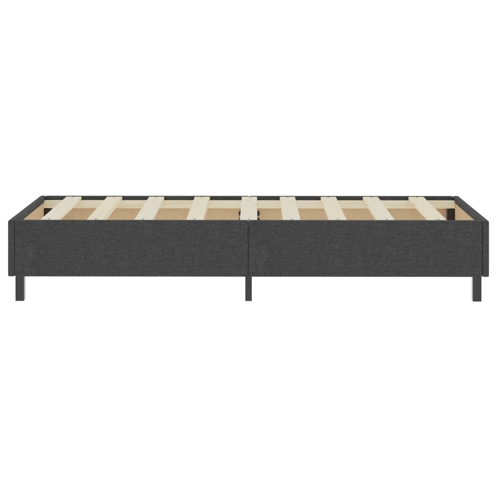 Κρεβάτι Boxspring Σκούρο Γκρι 100 x 200 εκ. Υφασμάτινο - PAKOBAZAAR