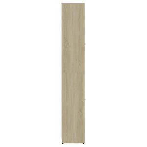 Στήλη Μπάνιου Λευκό/Sonoma Δρυς 30x30x183,5 εκ. Μοριοσανίδα