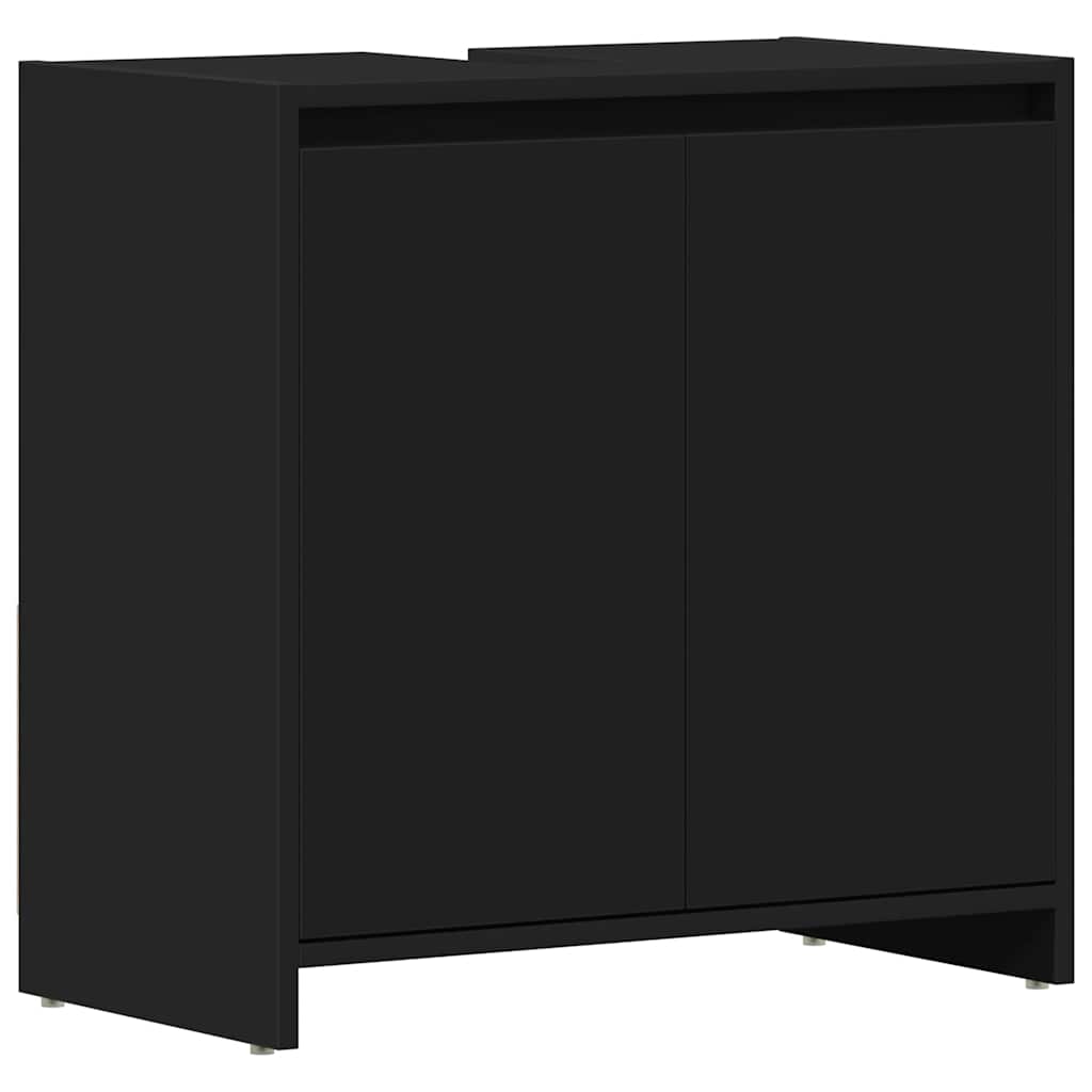 Ντουλάπι Νιπτήρα Μαύρο 60 x 33 x 61 εκ. από Επεξ. Ξύλο - Pakobazaar