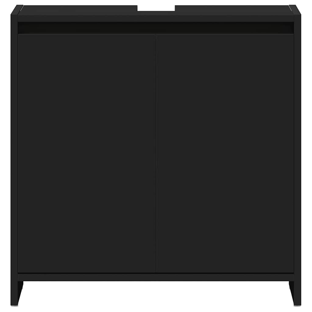 Ντουλάπι Νιπτήρα Μαύρο 60 x 33 x 61 εκ. από Επεξ. Ξύλο - Pakobazaar