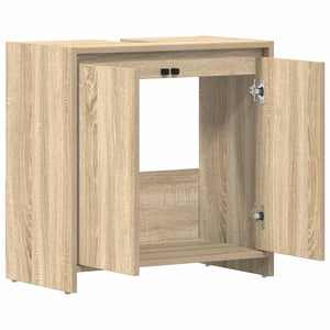 Ντουλάπι Νιπτήρα Sonoma Δρυς 60 x 33 x 61 εκ. από Επεξ. Ξύλο