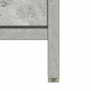 Ντουλάπι Νιπτήρα Γκρι του Σκυροδέματος 60x33x61 εκ. Επεξ. Ξύλο
