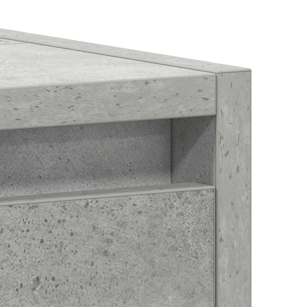Ντουλάπι Νιπτήρα Γκρι του Σκυροδέματος 60x33x61 εκ. Επεξ. Ξύλο