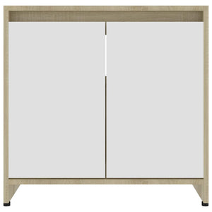 Ντουλάπι Νιπτήρα Λευκό/Sonoma Δρυς 60 x 33 x 60 εκ. Μοριοσανίδα