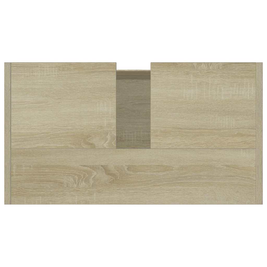 Ντουλάπι Νιπτήρα Λευκό/Sonoma Δρυς 60 x 33 x 60 εκ. Μοριοσανίδα