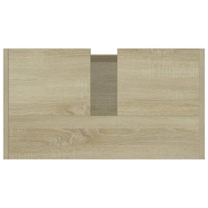 Ντουλάπι Νιπτήρα Λευκό/Sonoma Δρυς 60 x 33 x 60 εκ. Μοριοσανίδα