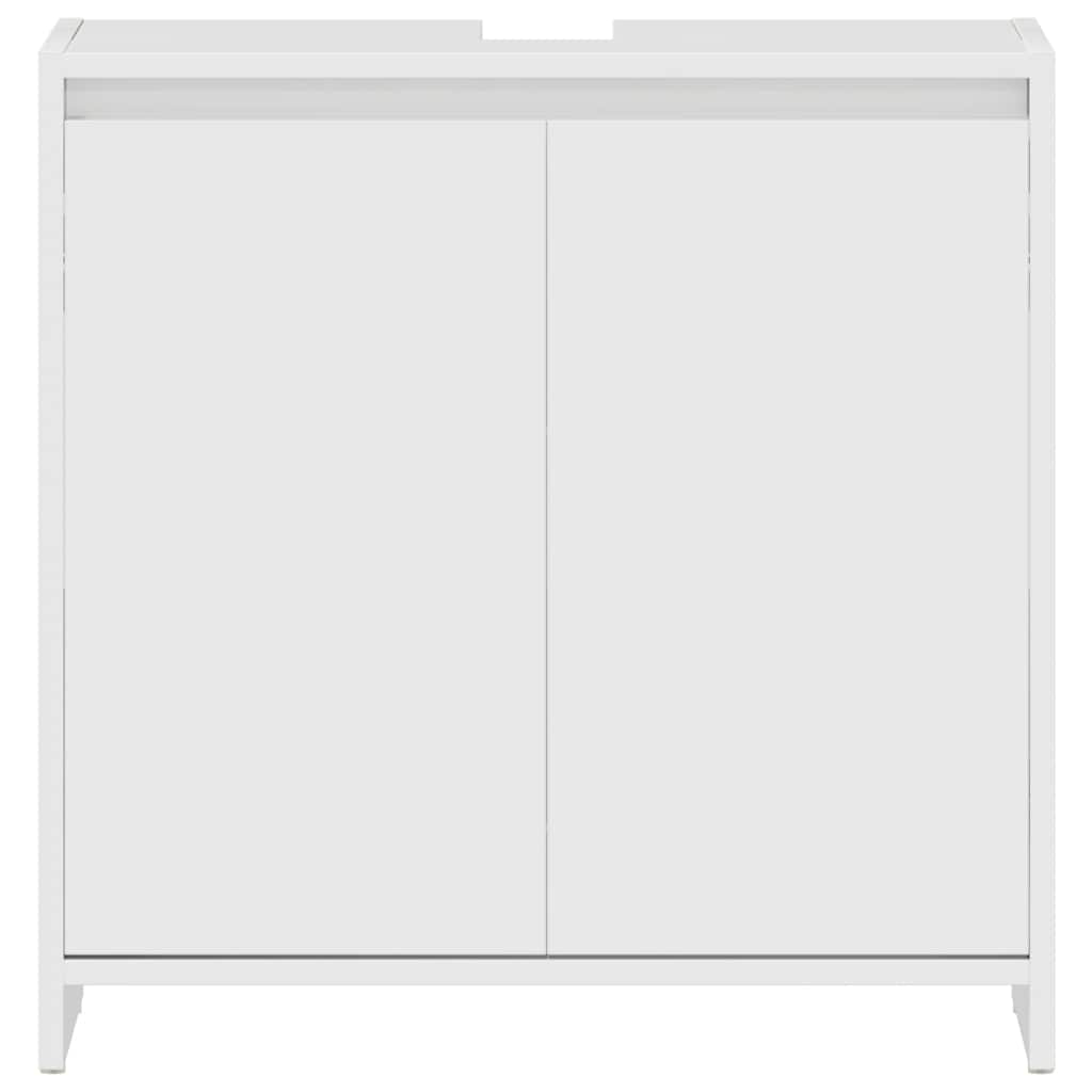 Ντουλάπι Νιπτήρα Γυαλιστερό Λευκό 60 x 33 x 61 εκ. Επεξ. Ξύλο - Pakobazaar