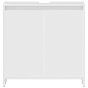 Ντουλάπι Νιπτήρα Γυαλιστερό Λευκό 60 x 33 x 61 εκ. Επεξ. Ξύλο - Pakobazaar