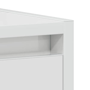 Ντουλάπι Νιπτήρα Γυαλιστερό Λευκό 60 x 33 x 61 εκ. Επεξ. Ξύλο - Pakobazaar