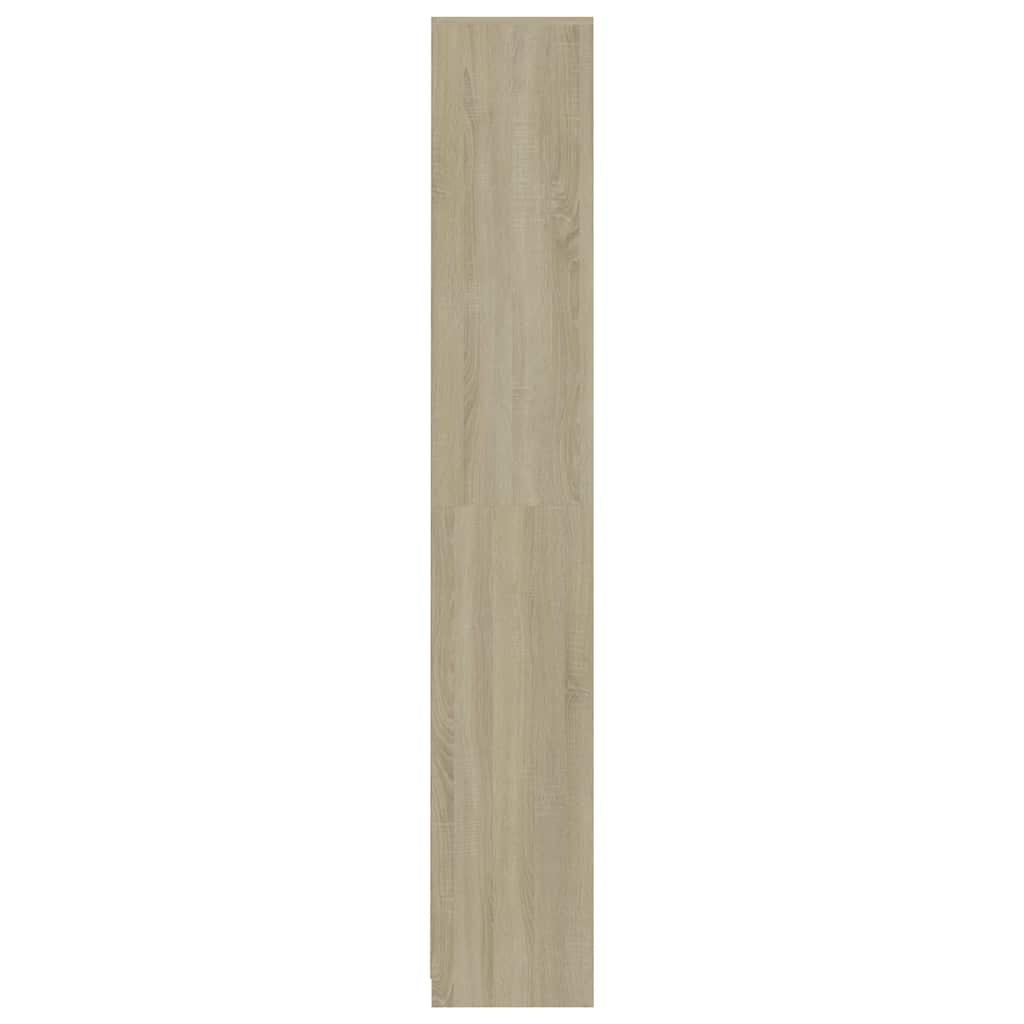 Στήλη Μπάνιου Λευκό/Sonoma Δρυς 30x30x183,5 εκ. Μοριοσανίδα