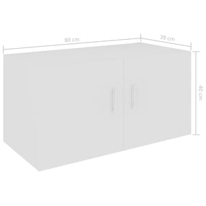Ντουλάπι Επιτοίχιο Λευκό 80 x 39 x 40 εκ. από Επεξ. Ξύλο