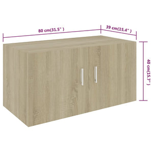 Ντουλάπι Επιτοίχιο Sonoma Δρυς 80 x 39 x 40 εκ. από Επεξ. Ξύλο - Pakobazaar