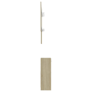 Σετ Επίπλων Χολ Λευκό/Sonoma Δρυς 100x25x76,5 εκ. Επεξ. Ξύλο