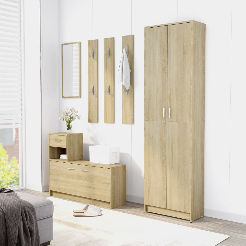 Ντουλάπα Διαδρόμου Sonoma Δρυς 55 x 25 x 189 εκ. Επεξ. Ξύλο