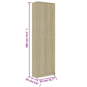 Ντουλάπα Διαδρόμου Sonoma Δρυς 55 x 25 x 189 εκ. Επεξ. Ξύλο - Pakobazaar