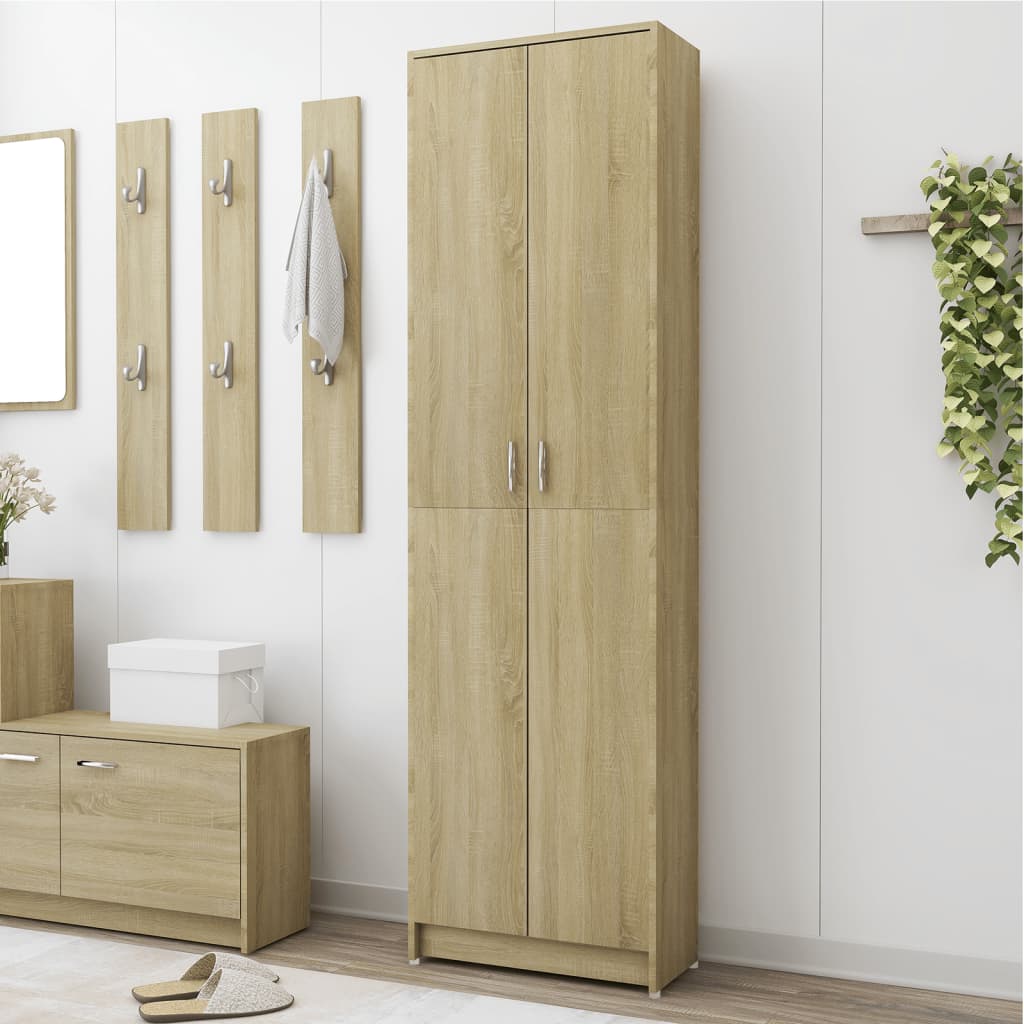 Ντουλάπα Διαδρόμου Sonoma Δρυς 55 x 25 x 189 εκ. Επεξ. Ξύλο
