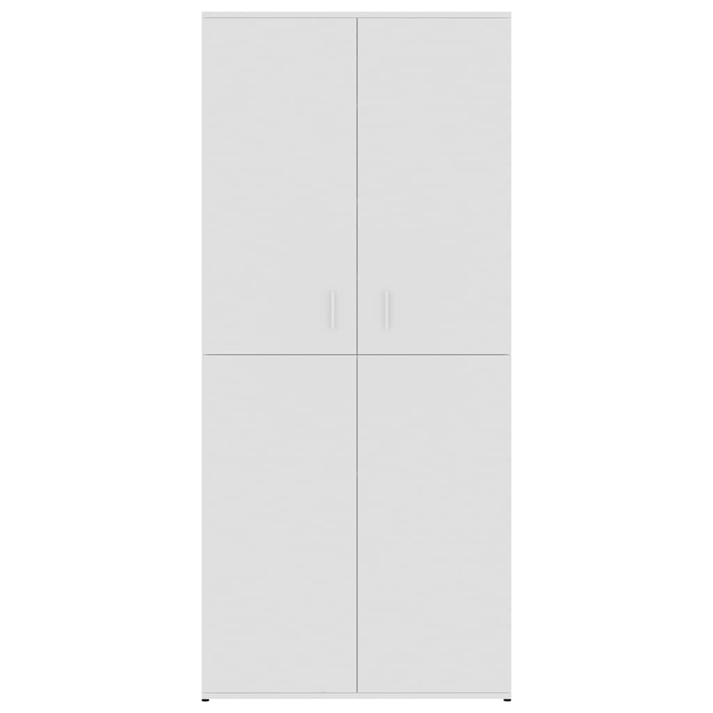 Παπουτσοθήκη Λευκή 80 x 39 x 178 εκ. από Επεξ. Ξύλο