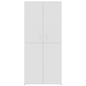 Παπουτσοθήκη Λευκή 80 x 39 x 178 εκ. από Επεξ. Ξύλο