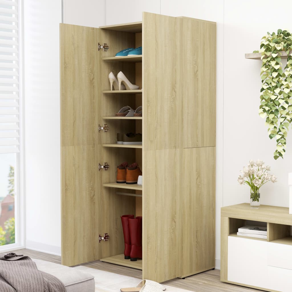 Παπουτσοθήκη Sonoma Δρυς 80 x 39 x 178 εκ. από Επεξ. Ξύλο