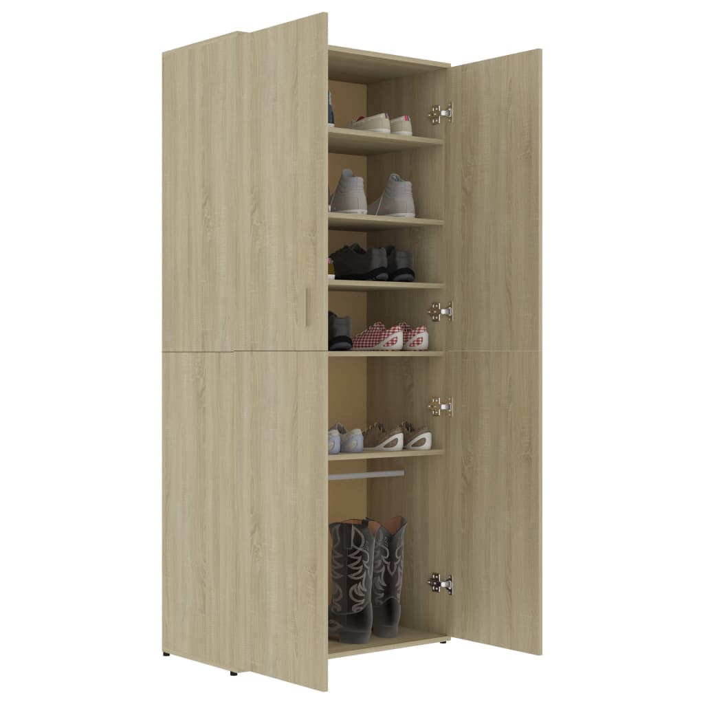 Παπουτσοθήκη Sonoma Δρυς 80 x 39 x 178 εκ. από Επεξ. Ξύλο