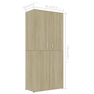 Παπουτσοθήκη Sonoma Δρυς 80 x 39 x 178 εκ. από Επεξ. Ξύλο