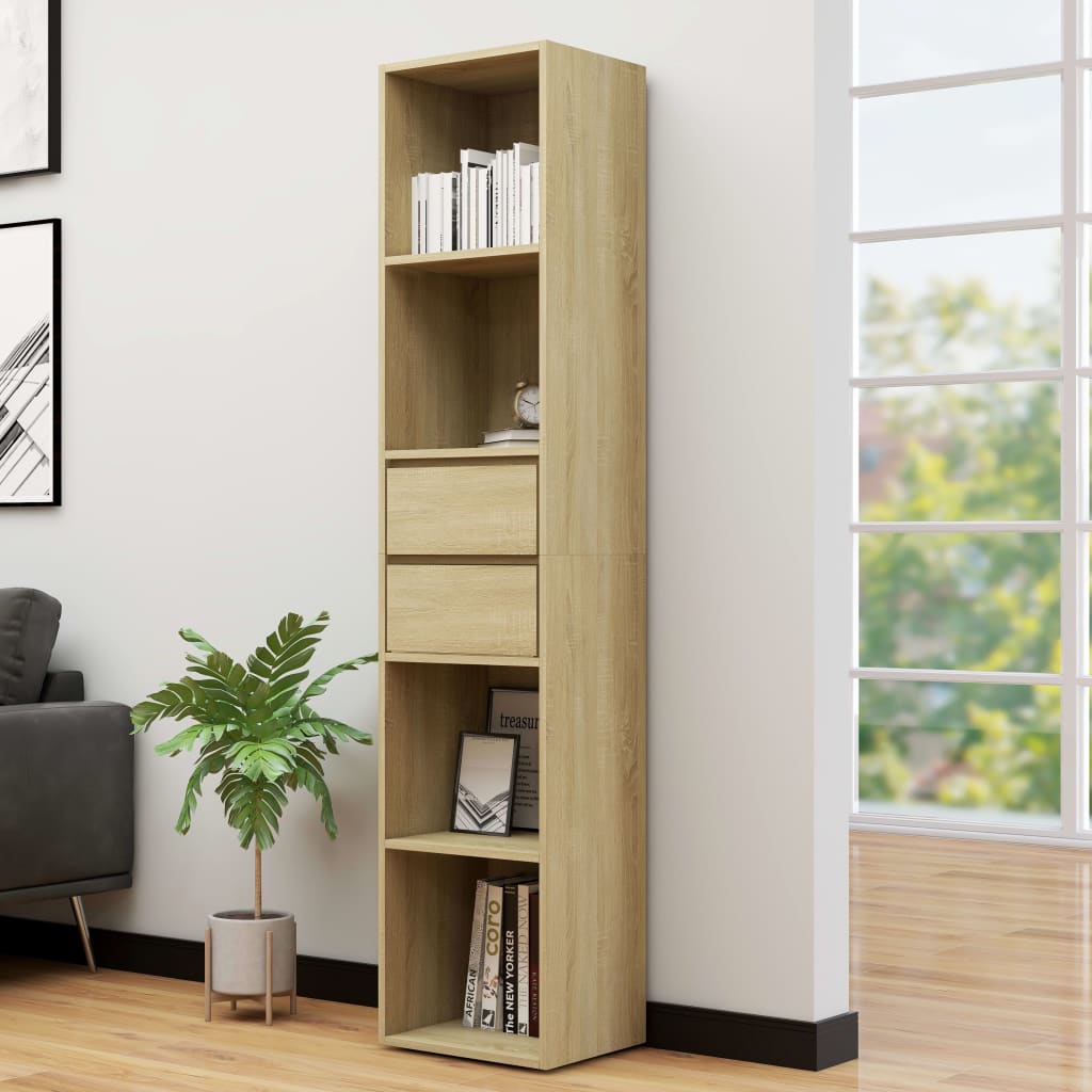 Βιβλιοθήκη Χρώμα Sonoma Δρυς 36 x 30 x 171 εκ. από Επεξ. Ξύλο - Pakobazaar