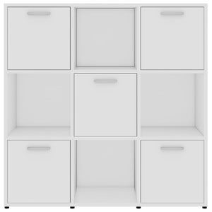 Βιβλιοθήκη Λευκή 90 x 30 x 90 εκ. από Επεξ. Ξύλο