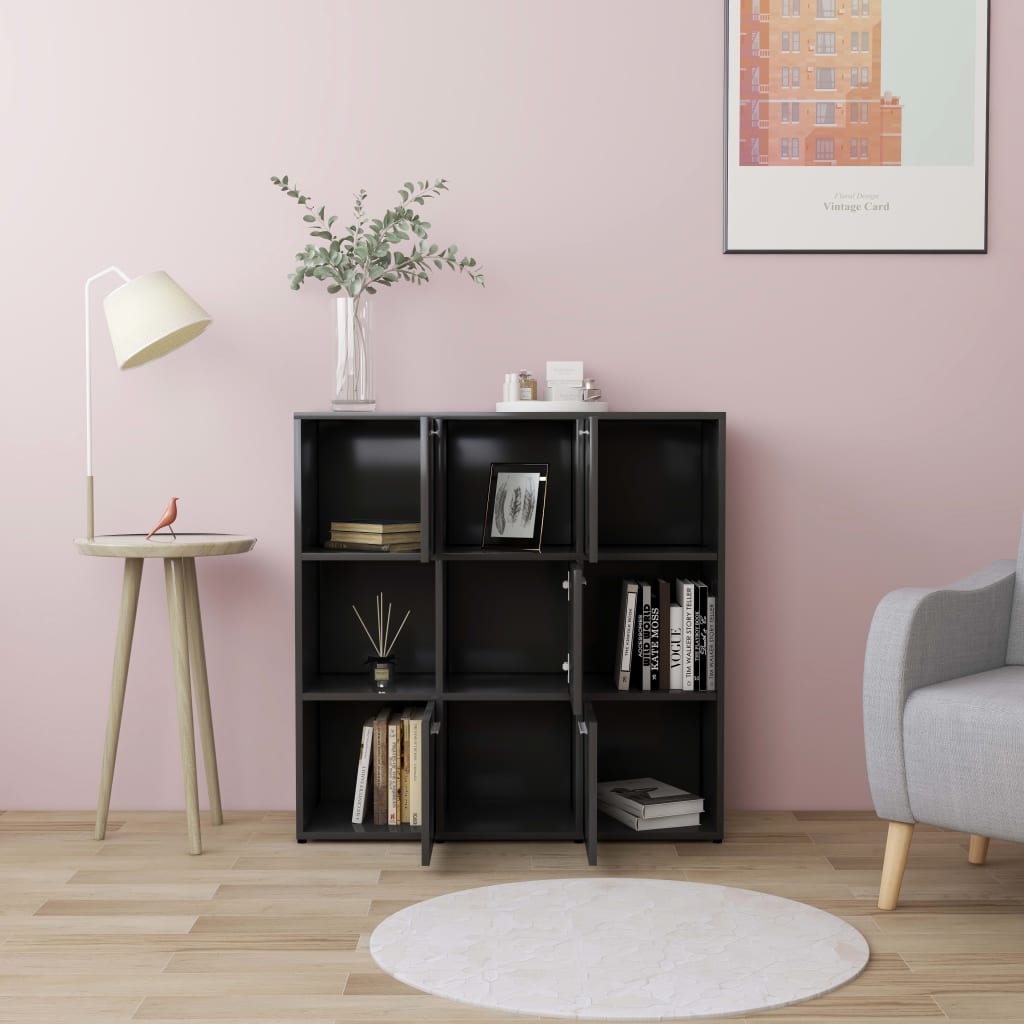 Βιβλιοθήκη Γκρι 90 x 30 x 90 εκ. από Επεξ. Ξύλο - Pakobazaar