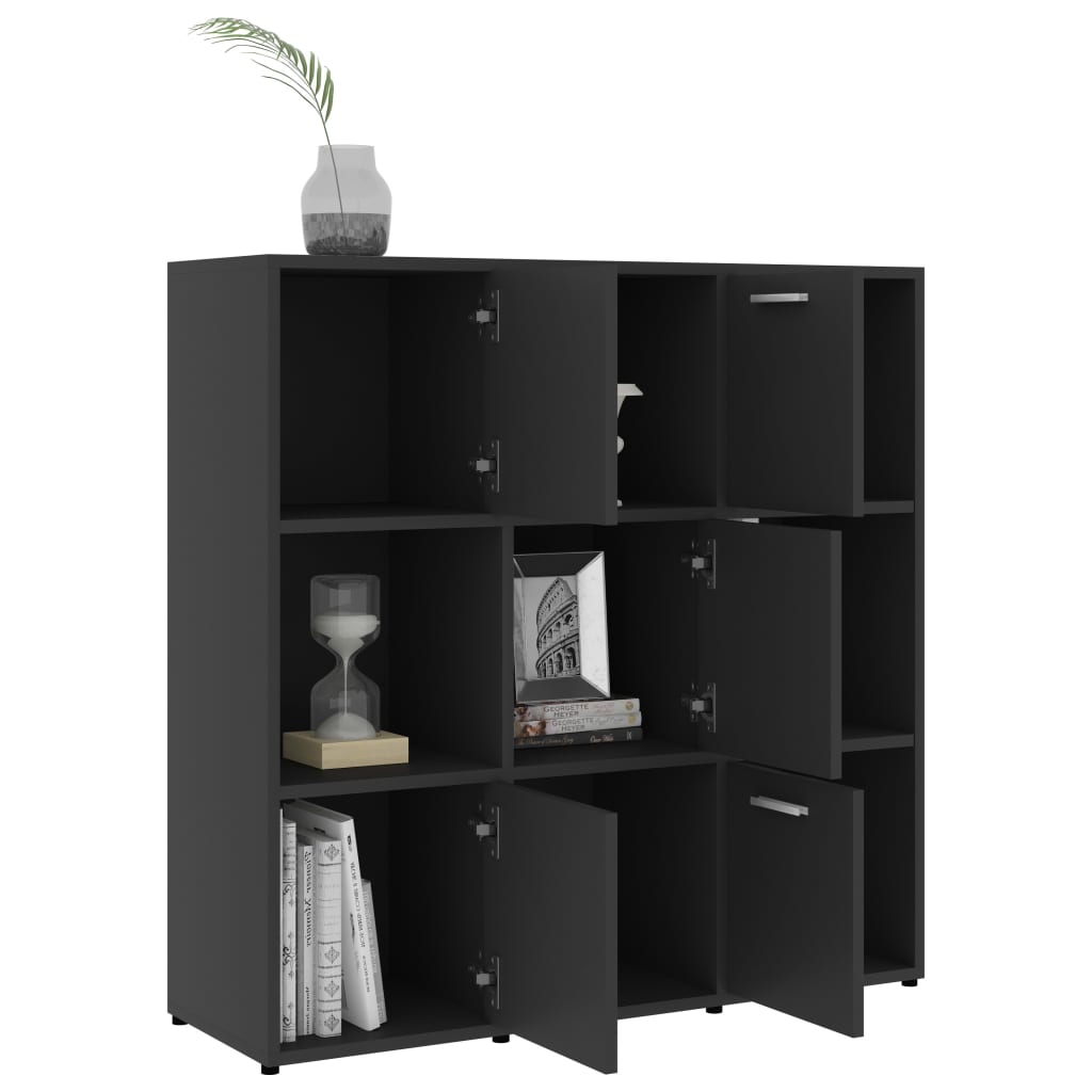 Βιβλιοθήκη Γκρι 90 x 30 x 90 εκ. από Επεξ. Ξύλο - Pakobazaar