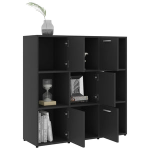 Βιβλιοθήκη Γκρι 90 x 30 x 90 εκ. από Επεξ. Ξύλο - Pakobazaar